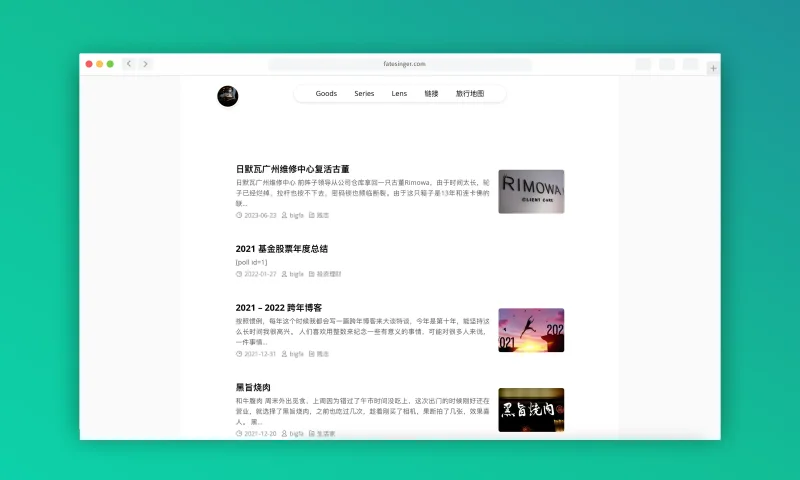 Farallon 单栏Typecho主题